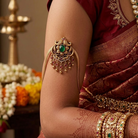 Nakshi work Non-idol floral armlet/Bajuband/Vanki
