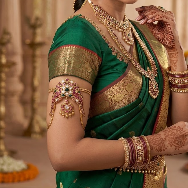 Kemp peacock design bridal Vanki