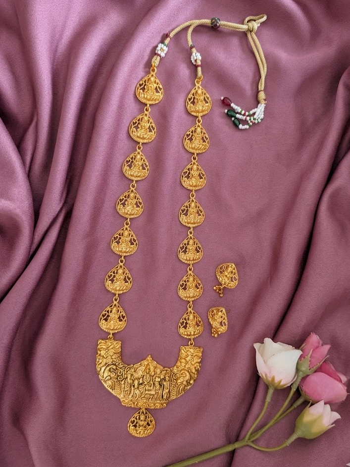 Temple lakshmi design long necklace