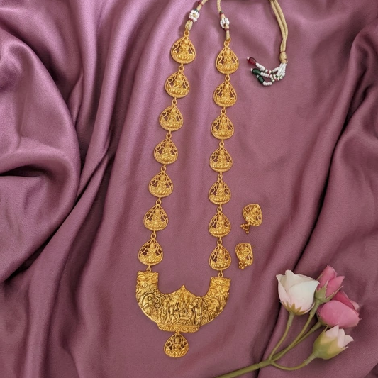 Temple lakshmi design long necklace