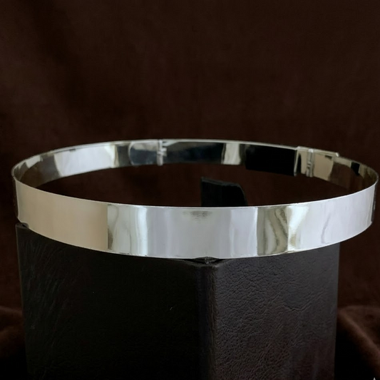 Hip belt plain Silver