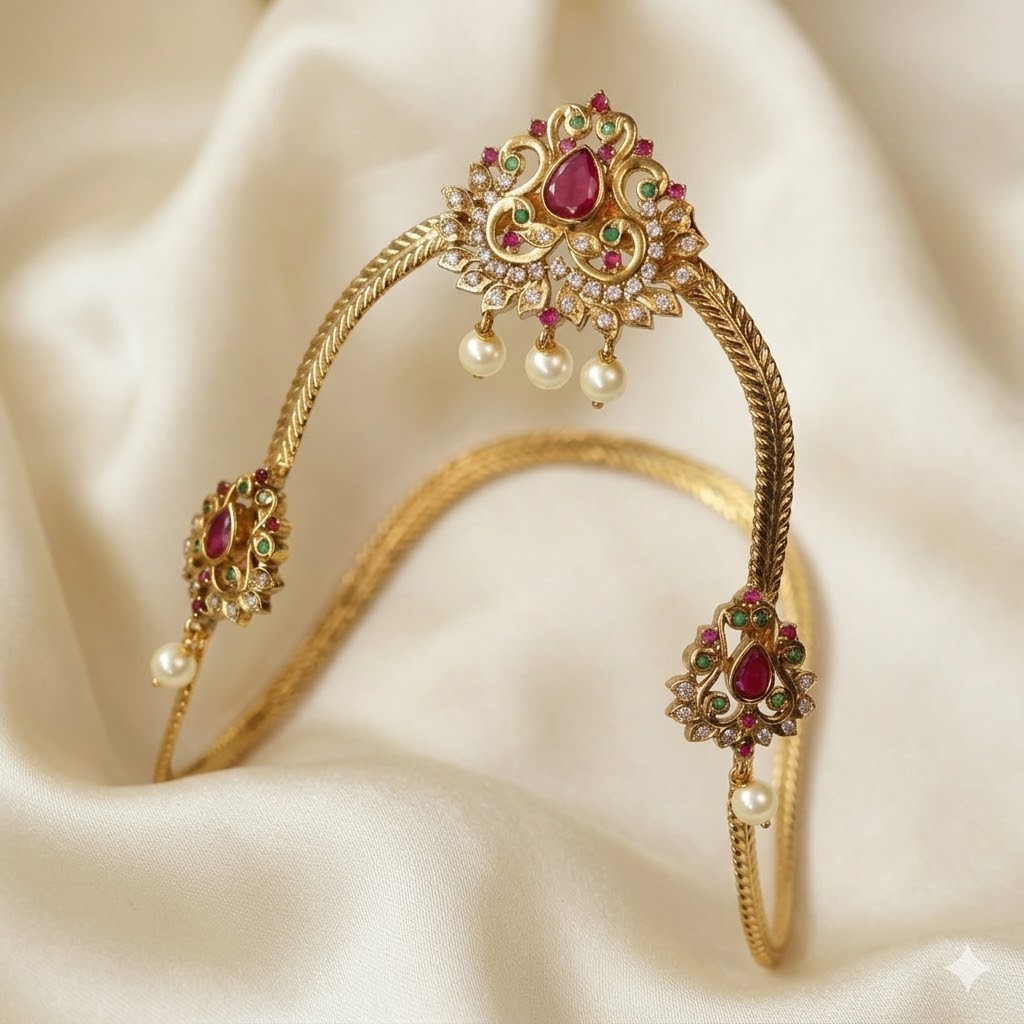 Golden Vanki/Armlet floral design bridal