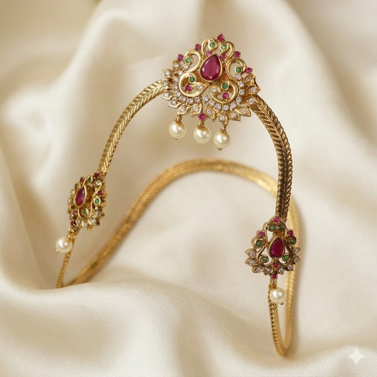Golden Vanki/Armlet floral design bridal