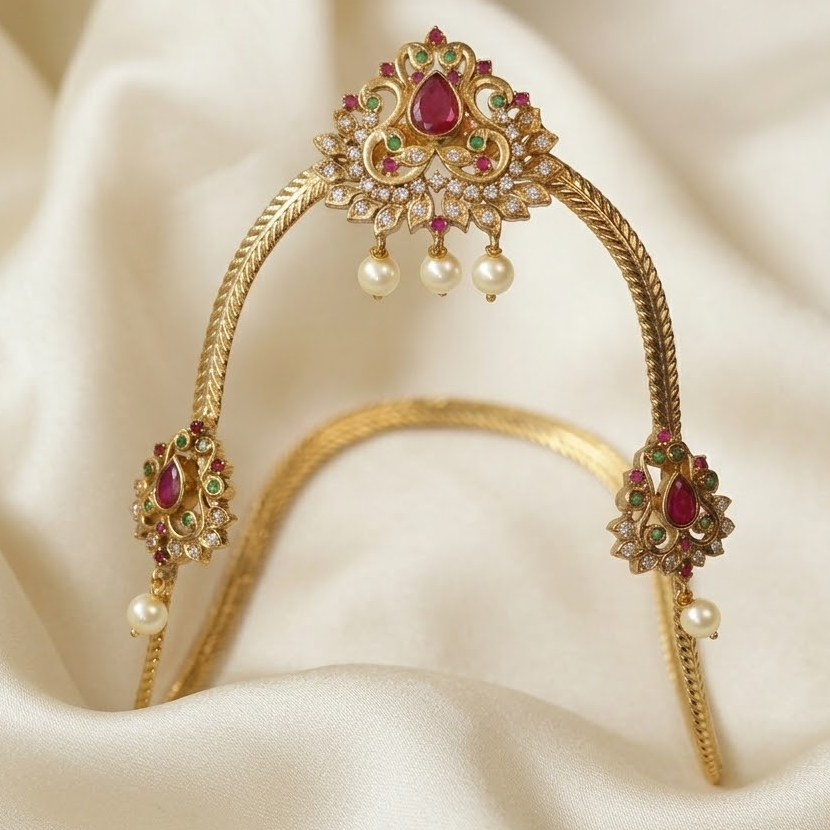 Golden Vanki/Armlet floral design bridal