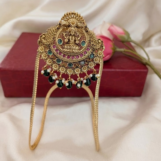 Lakshmi design with kemp stone armlet