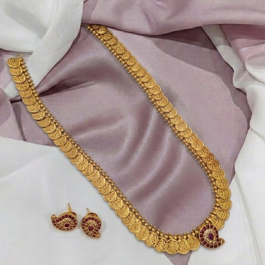 Lakshmi coin/Kaasu Mango pendant necklace