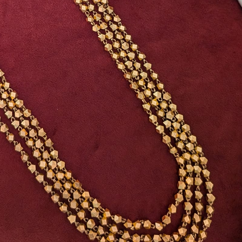 4  layer gold beaded Ashtapailu necklace
