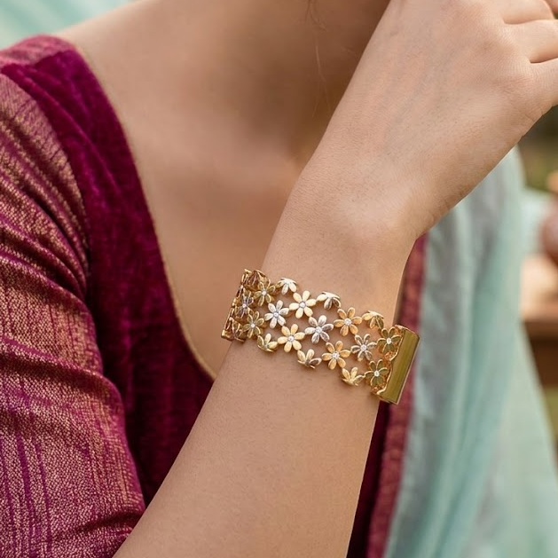 Golden Kada bangle Open type