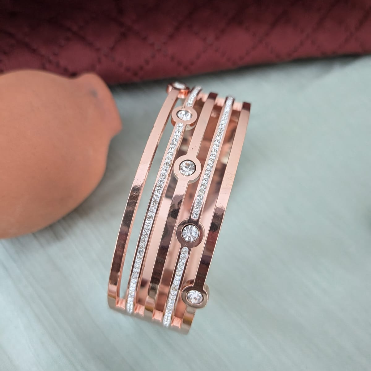 Rose Golden Kada bangle Open type