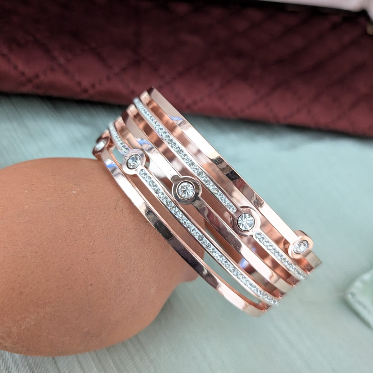 Rose Golden Kada bangle Open type