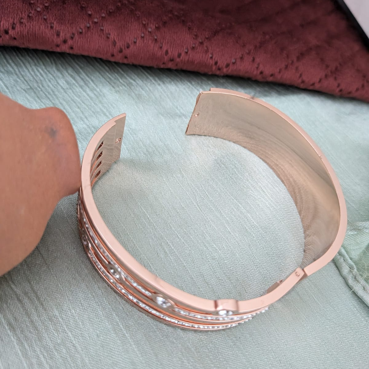 Rose Golden Kada bangle Open type