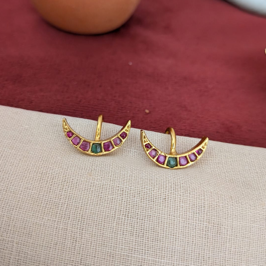 Ruby stone studded Ear cuff