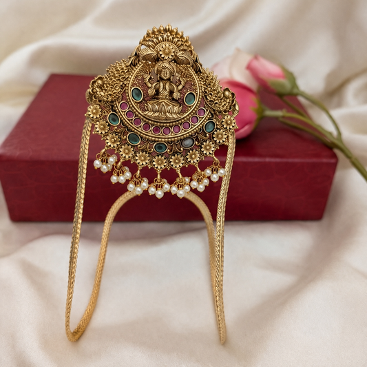 Lakshmi design with kemp stone armlet