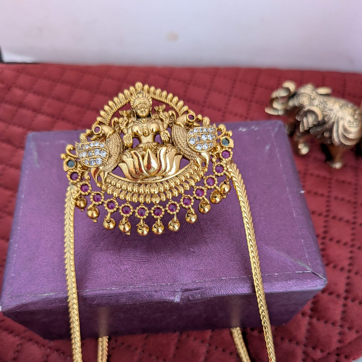 Lakshmi design with kemp stone armlet - Bridal