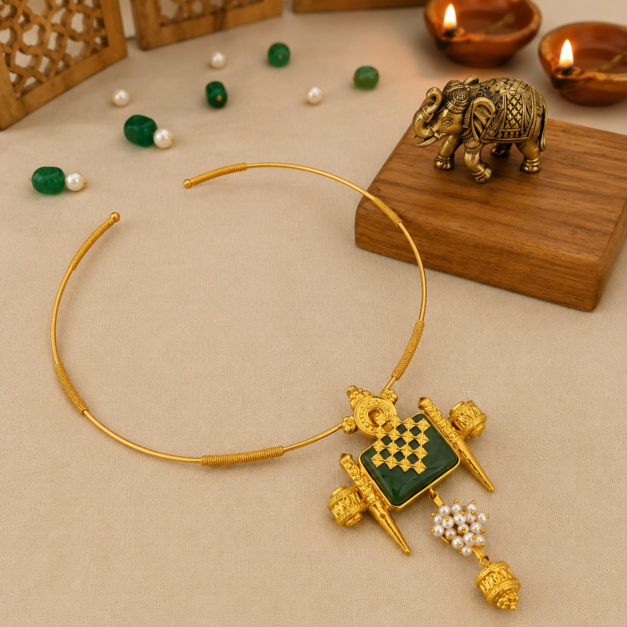 Contemporary hasli pendant set