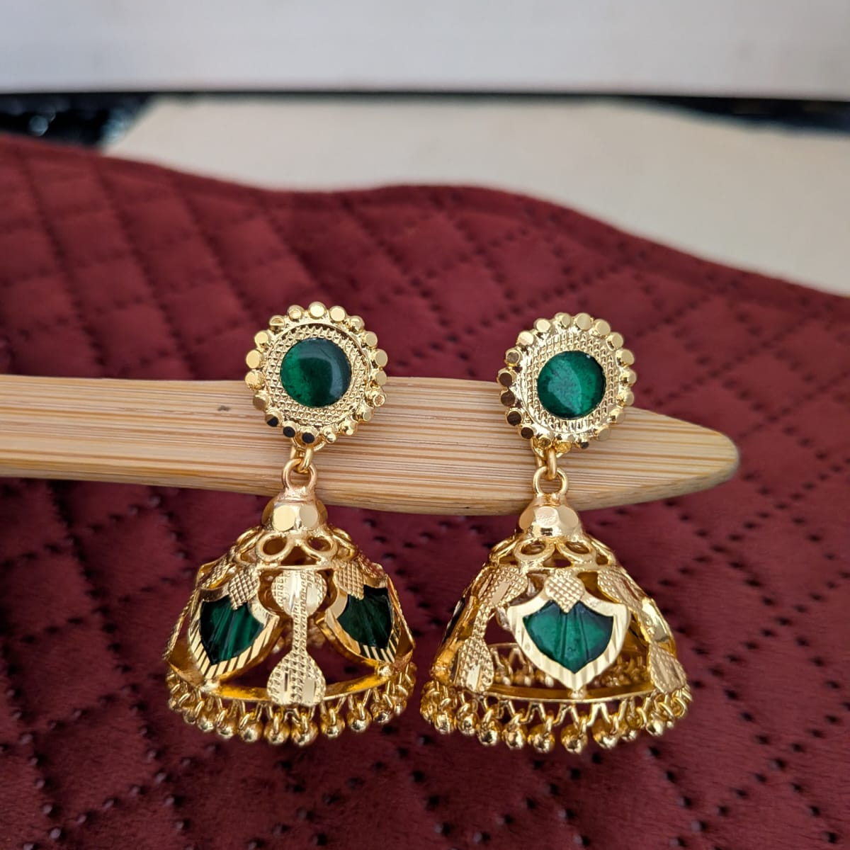 Microplated Palaka Jhumkas