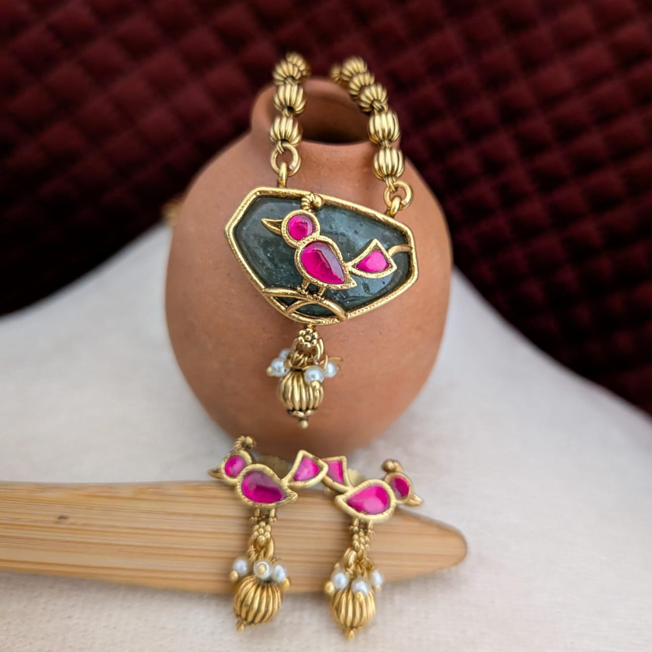 Jadau kundan long necklace