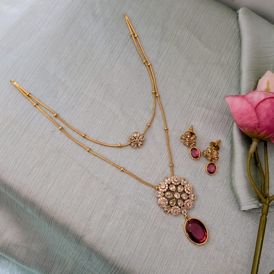 Two layered simple pendant chain set