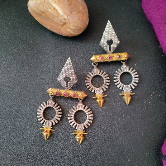 Twin ring earring
