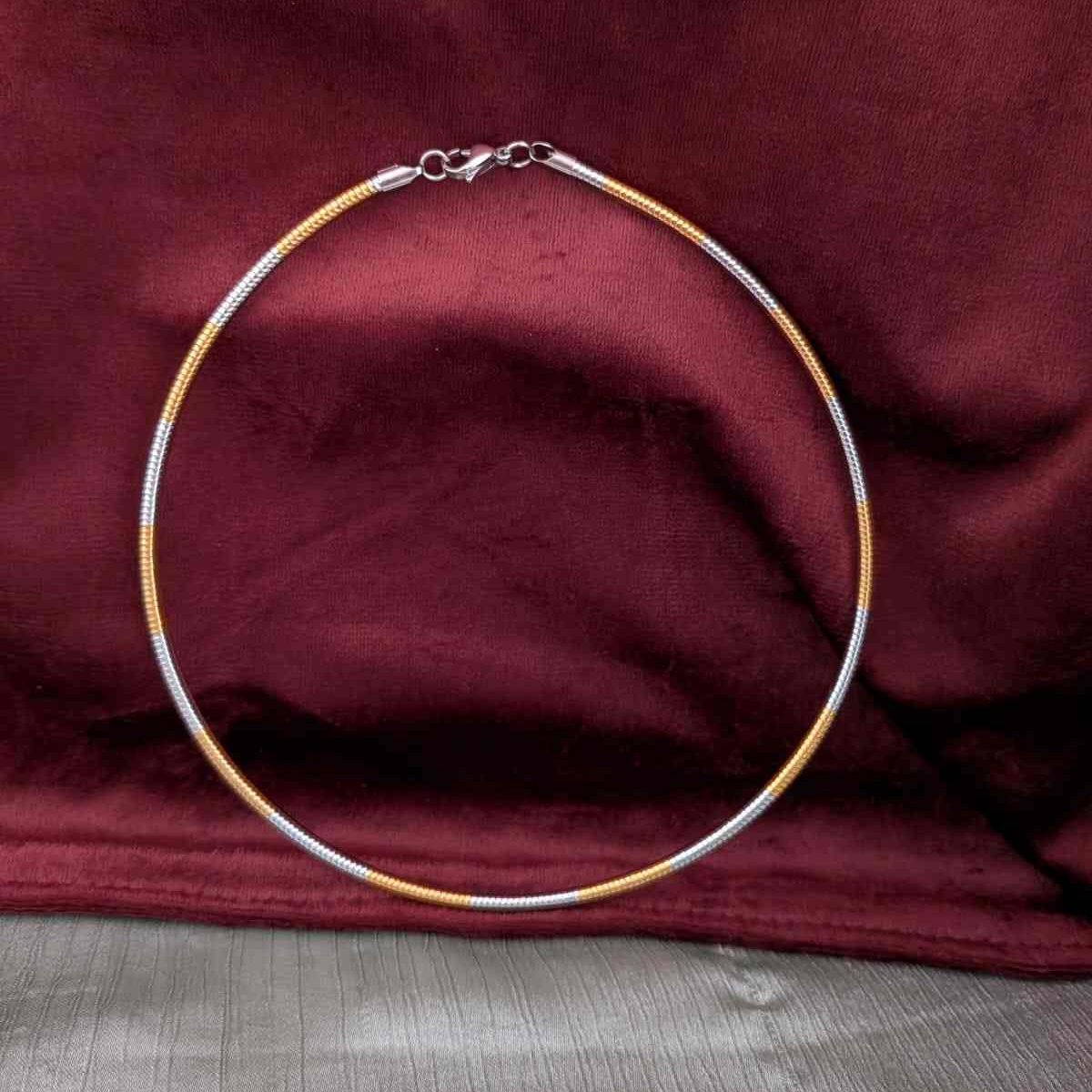 Silver gold flex  Hasli Necklace