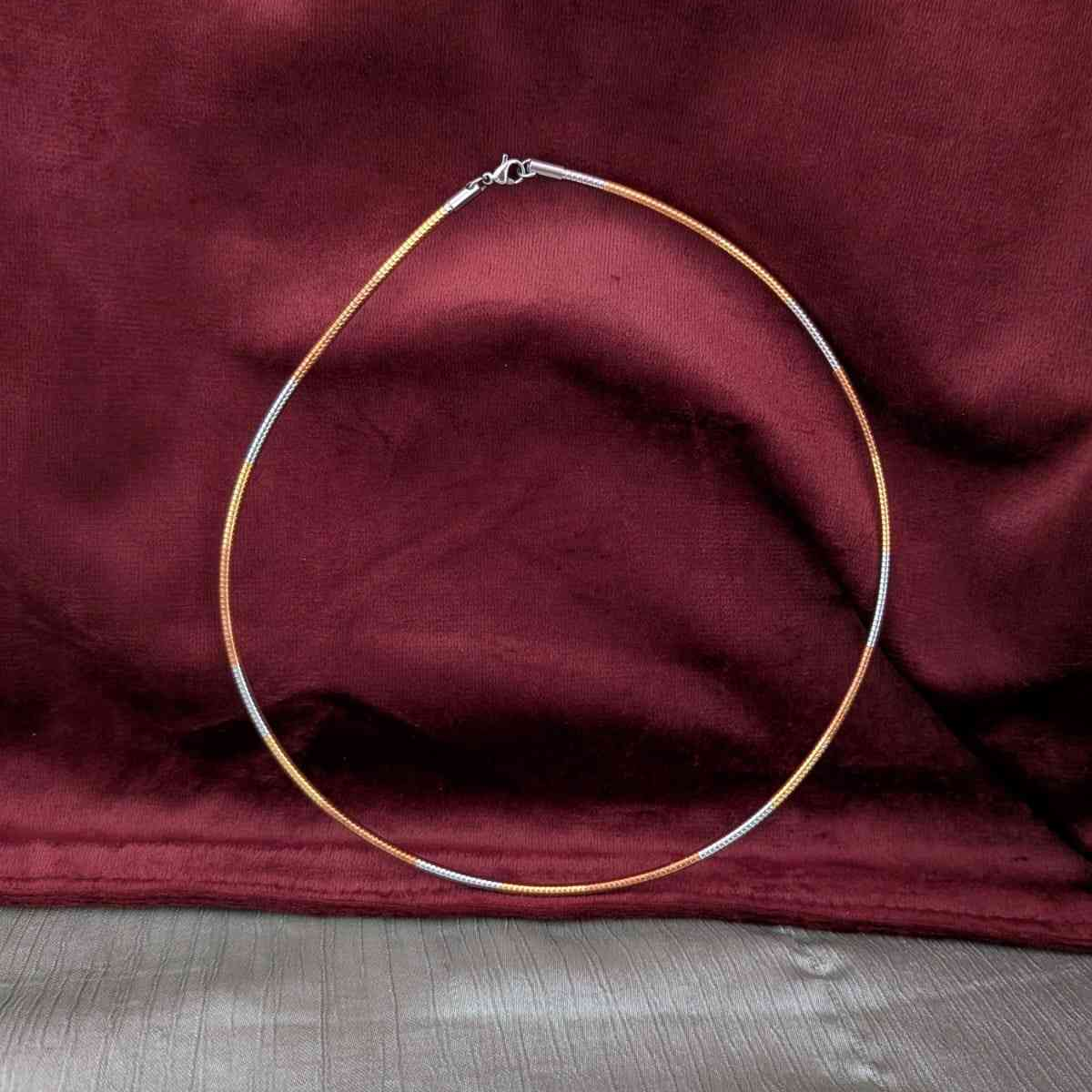 Silver gold flex  Hasli Necklace