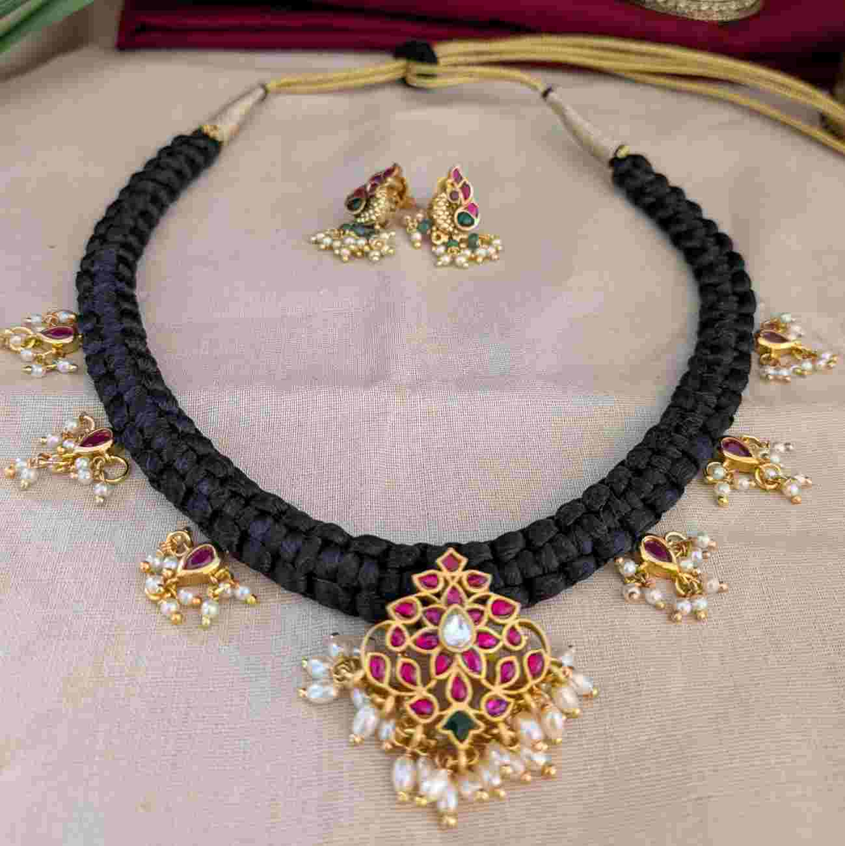 Beautiful Black Thread Necklace