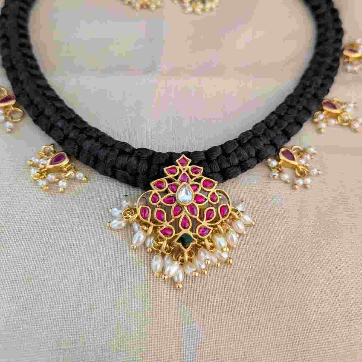Beautiful Black Thread Necklace