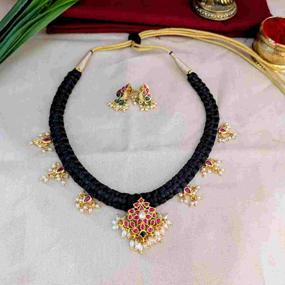 Beautiful Black Thread Necklace