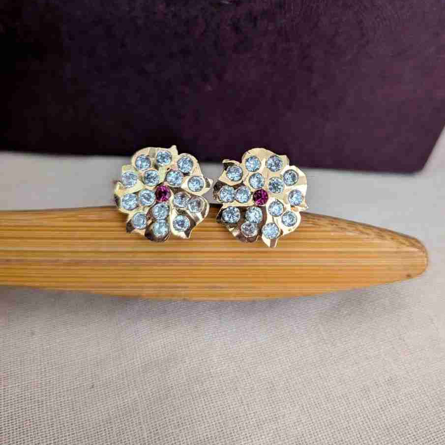Flower Stone Impon Stud