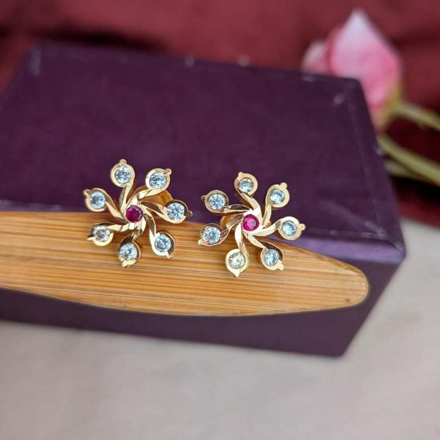 Flower Stone Impon Stud